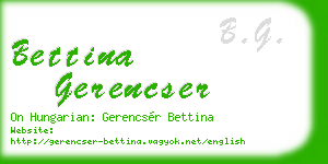 bettina gerencser business card