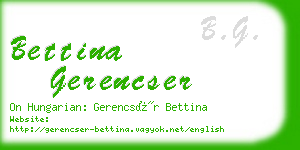 bettina gerencser business card